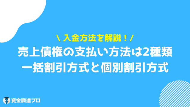 ファクタリング 一括割引方式 個別割引方式