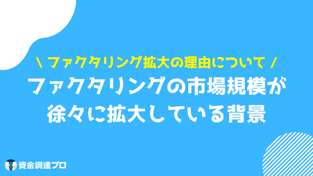 ファクタリング 市場規模 拡大している背景