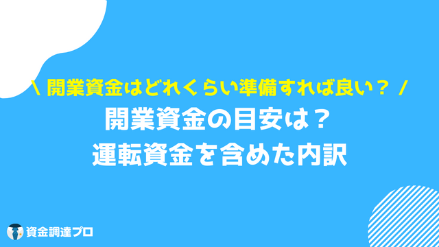 ビジネスローン 開業資金 内訳