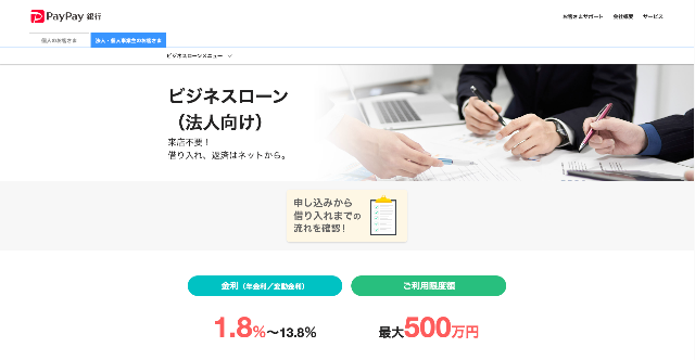 PayPay銀行ビジネスローン 公式サイト