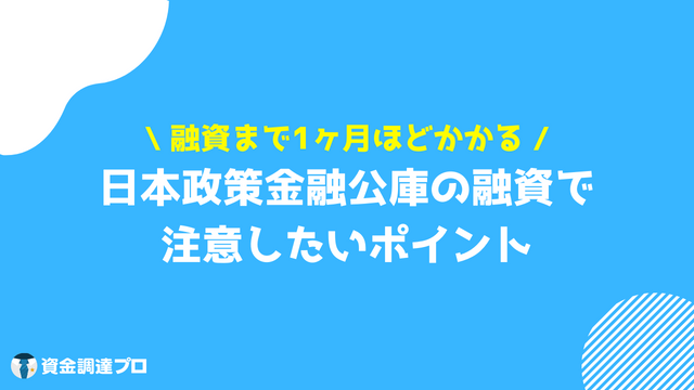 日本政策金融公庫 融資 注意したいポイント