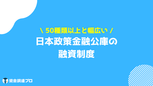 日本政策金融公庫 融資制度