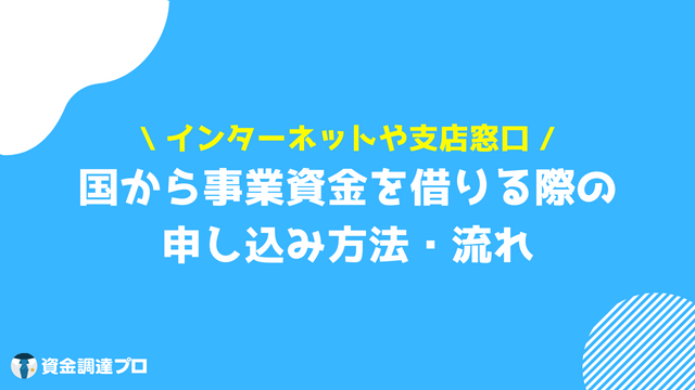 国から事業資金を借りる 申し込み方法 流れ