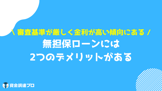 無担保ローンとは デメリット