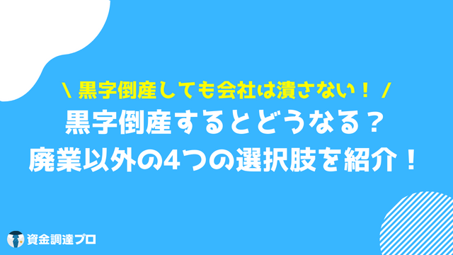 黒字倒産 回避 その他