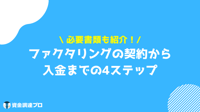 ファクタリング 契約 契約から入金までの流れ