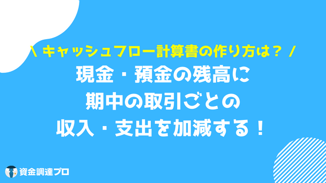 キャッシュフロー計算書 作り方