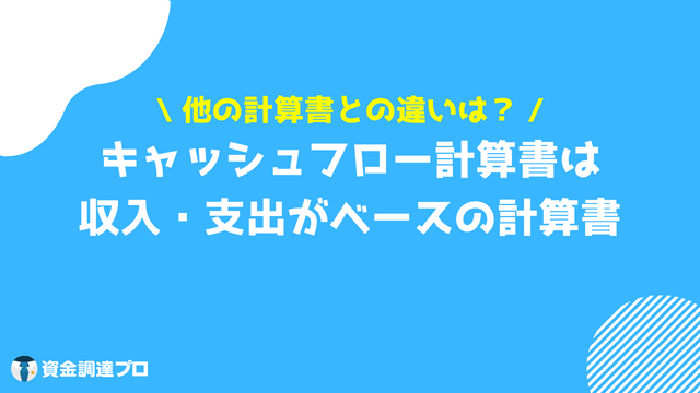 キャッシュフロー計算書 違い