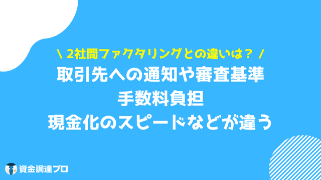 ファクタリング　3社間　2社間ファクタリング　違い