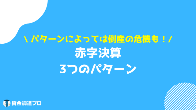 赤字決算 パターン