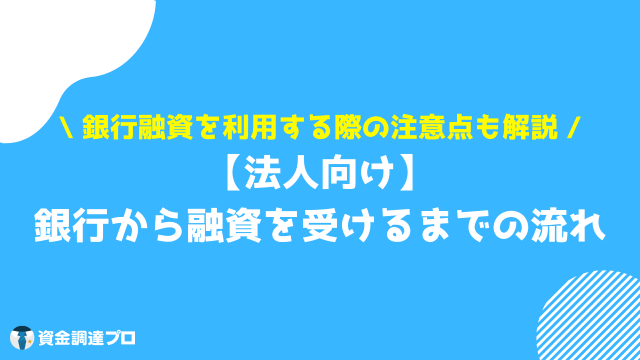 銀行融資 種類 流れ