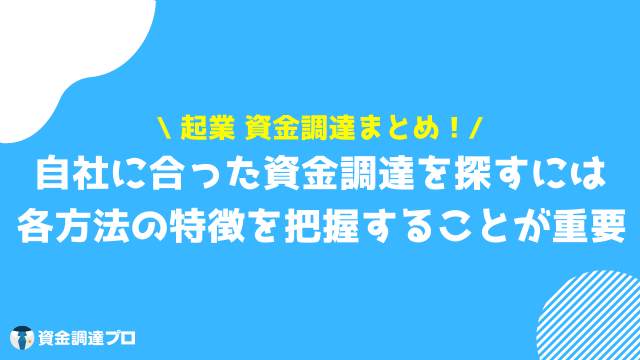 起業 資金調達 まとめ