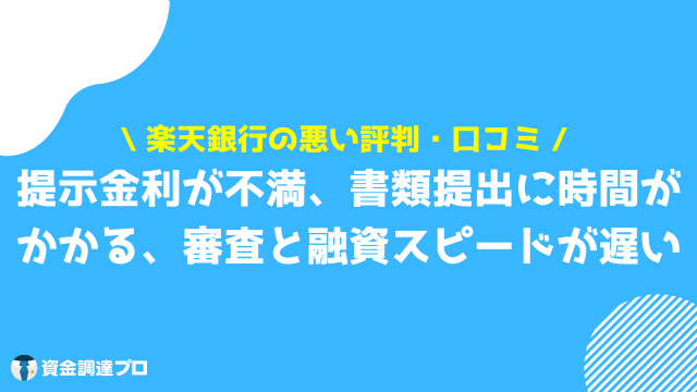 楽天銀行 不動産担保ローン 悪い 評判 口コミ