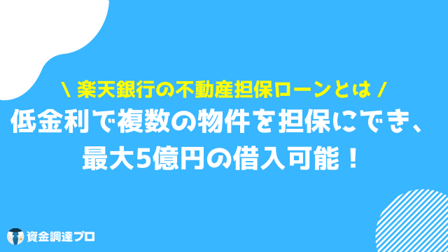 楽天銀行 不動産担保ローン 特徴