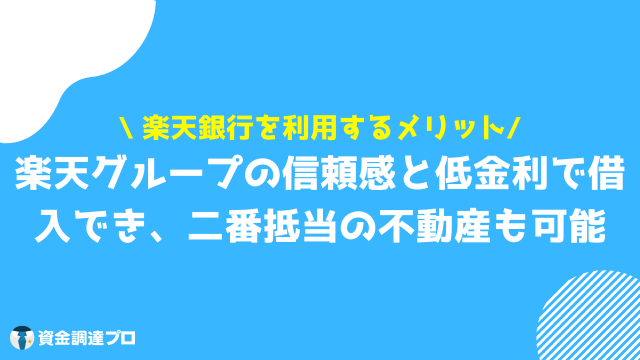 楽天銀行 不動産担保ローン メリット