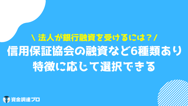 銀行融資 法人 種類