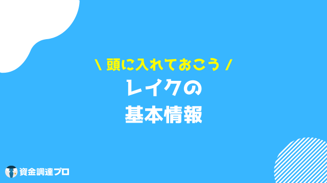 レイク 審査 基本情報