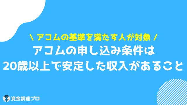 アコム 借り方 申し込み条件