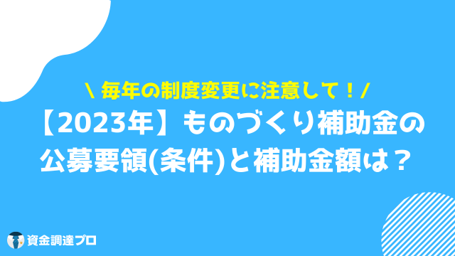 ものづくり補助金 公募要綱 補助金額