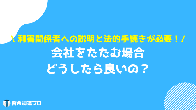 会社をたたむ 流れ