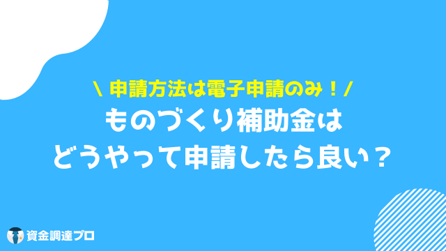 ものづくり補助金 申請方法