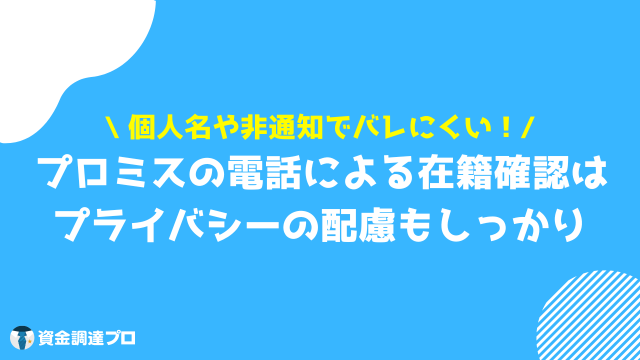 プロミス 在籍確認 プライバシー