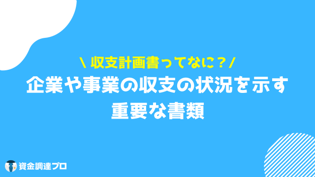 収支計画書 とは