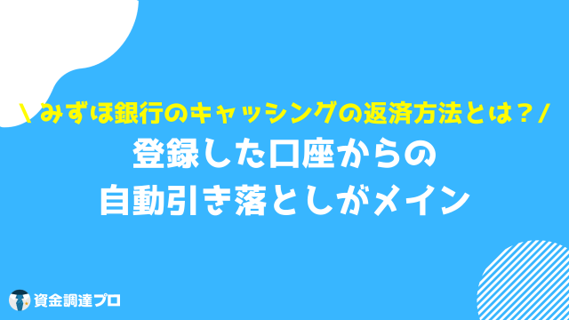 みずほ銀行 キャッシング 返済方法