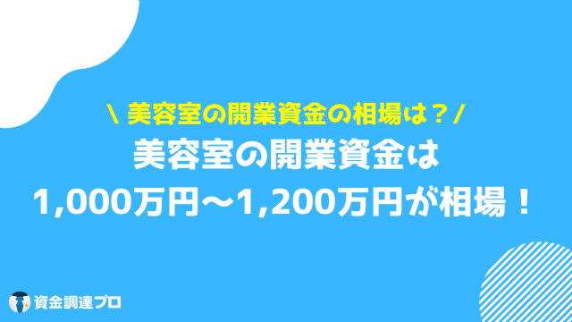 美容室 開業 資金 相場