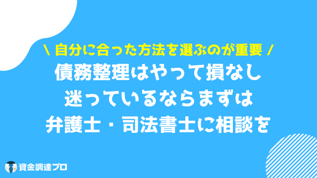 債務整理 デメリット まとめ