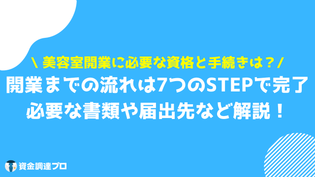 美容室 開業 資金 流れ