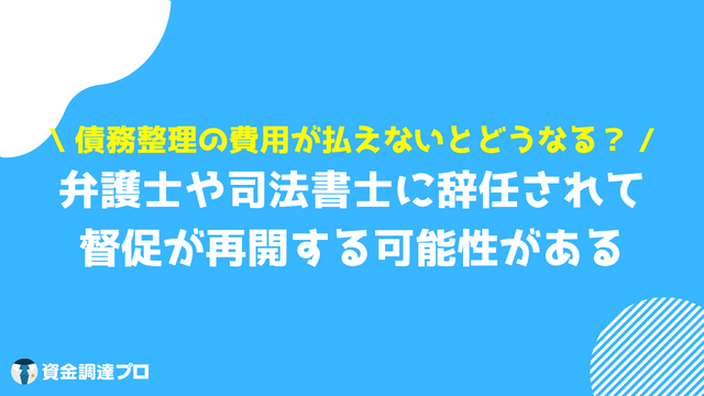 債務整理 費用 払えない どうなる