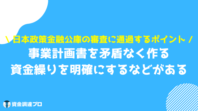 日本政策金融公庫 審査 通過 ポイント