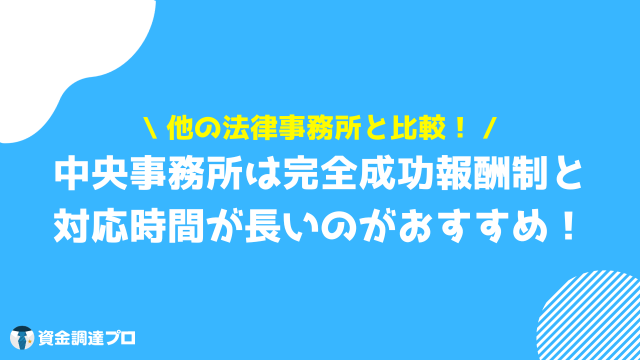 中央事務所 怪しい 比較