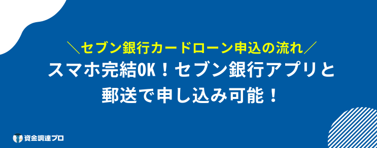 セブン銀行カードローン 在籍確認 申込 流れ