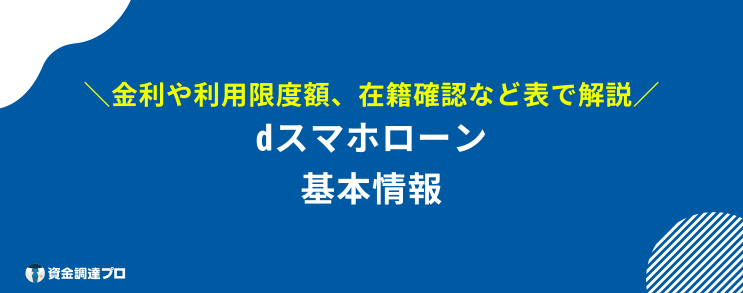 dスマホローン 審査 基本情報