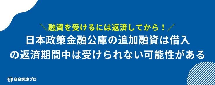 追加融資　返済期間中　受けられない