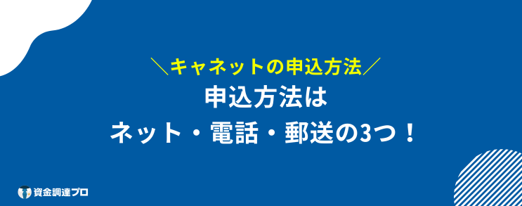 キャネット やばい 申込方法