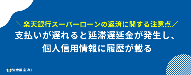 楽天銀行スーパーローン 返済額 注意点