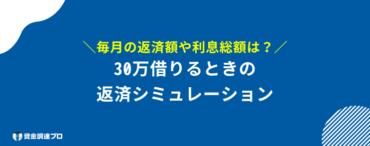 30万 借りる 審査なし シミュレーション