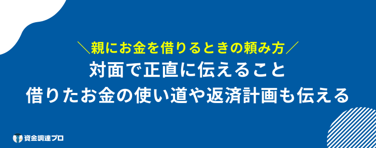 親にお金を借りる 頼み方