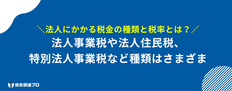 法人税 何パーセント 種類