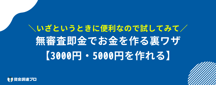 即金 方法 裏技 無審査