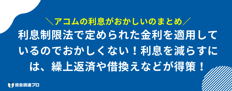 アコム 利息 おかしい まとめ