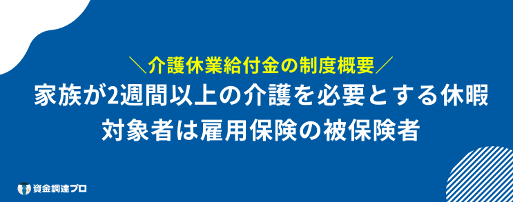 介護休業給付金 制度概要