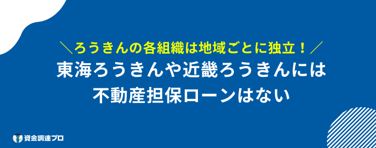 不動産担保ローン ろうきん 東海近畿