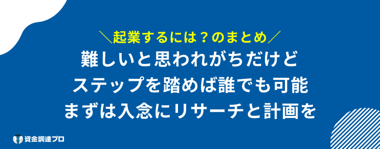 起業 するには まとめ