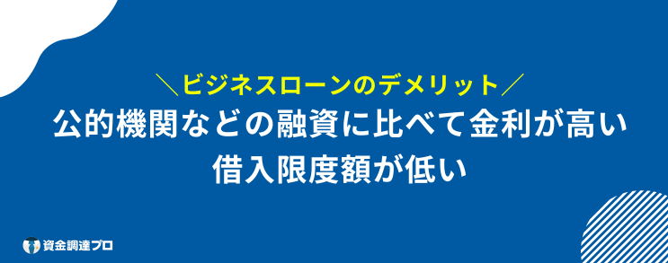 ビジネスローン おすすめ デメリット