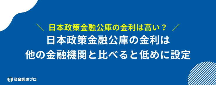 日本政策金融公庫 金利 低い