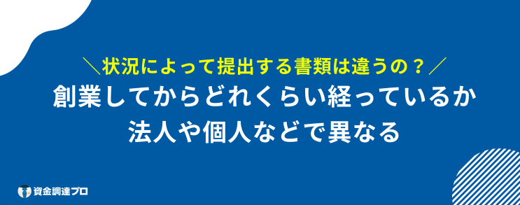 日本政策金融公庫 創業融資 必要書類 状況別